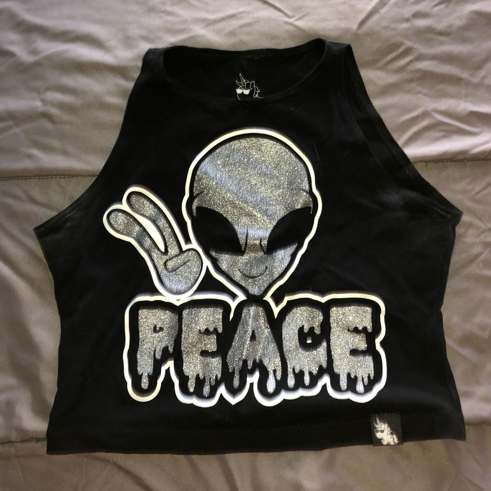 Alien rave crop top